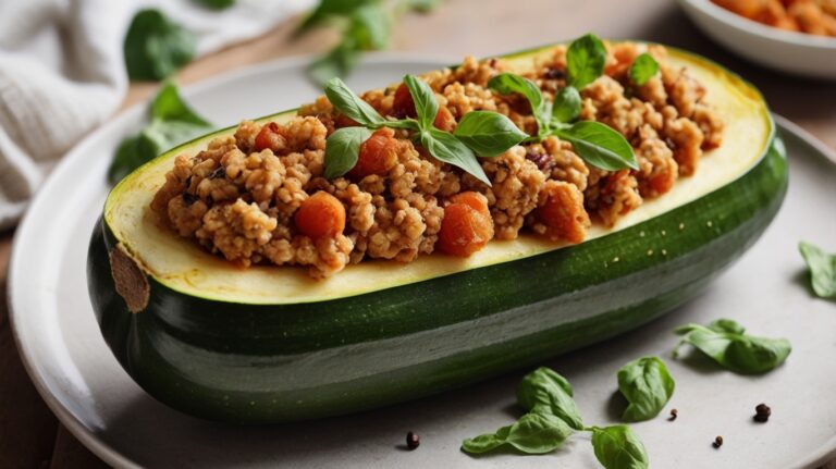 Abobrinha Recheada Saudável 🥒