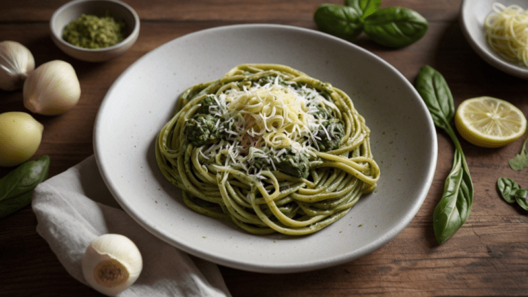 Espinafre Pesto Linguine 🌱