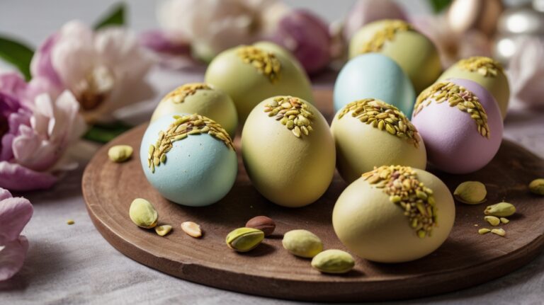 Ovo de Páscoa de Pistache 🍫🥜 – Uma Delícia Sofisticada para Surpreender na Páscoa! 🐰✨