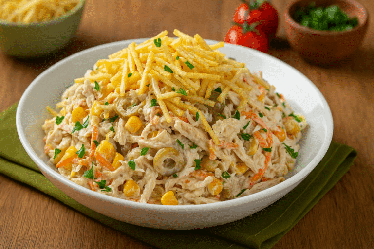 Salpicão de Frango Cremoso: Refrescante, Saboroso e Super Fácil de Fazer! 🥗🍗✨