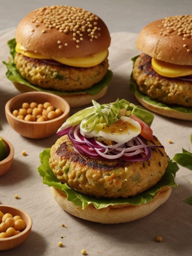 Delicioso Hambúrguer de Grão-de-Bico 🍔