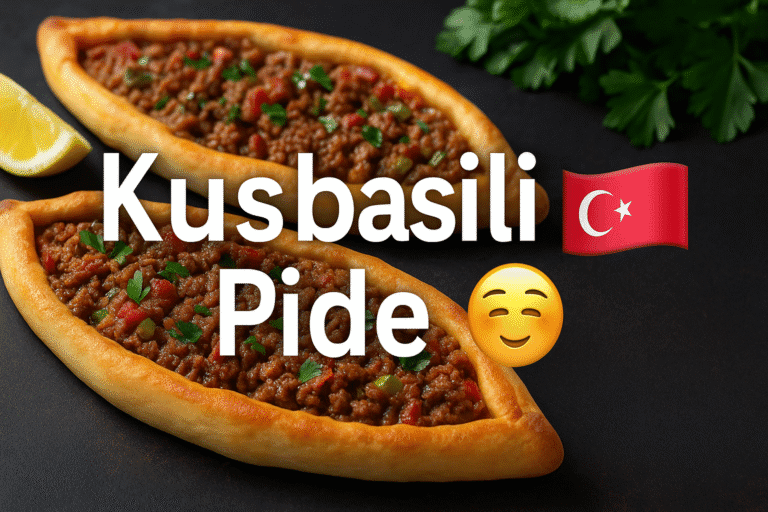 Como Fazer uma Pizza Turca Chamada Kusbasili Pide 🇹🇷😋