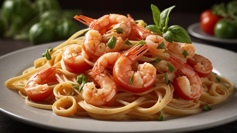 Como fazer um delicioso Linguine de Tomate e Camarão 🍤🍝