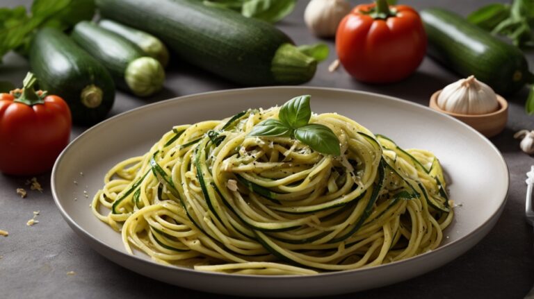 Espaguete de Abobrinha ao Pesto 🌱 Uma Opção Leve, Saudável e Inacreditavelmente Saborosa!
