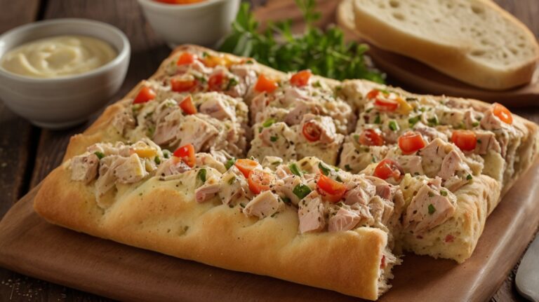 Focaccia com Salada de Atum: Um Lanche Leve e Saboroso! 🥖🐟
