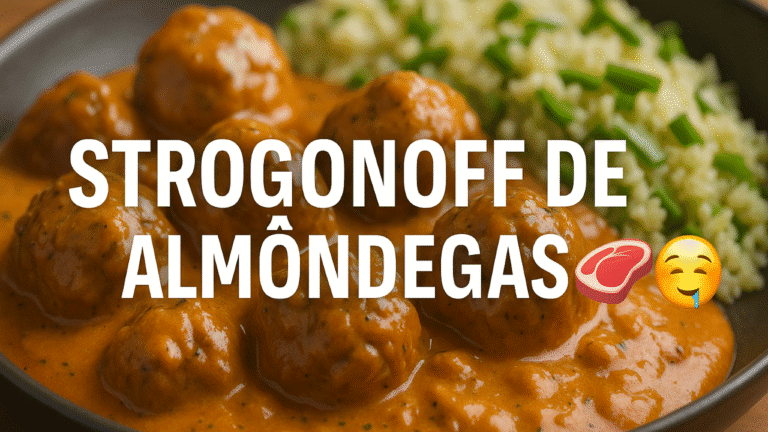 🥩 Como fazer um delicioso Strogonoff de Almôndegas com Arroz de Aspargos 😋