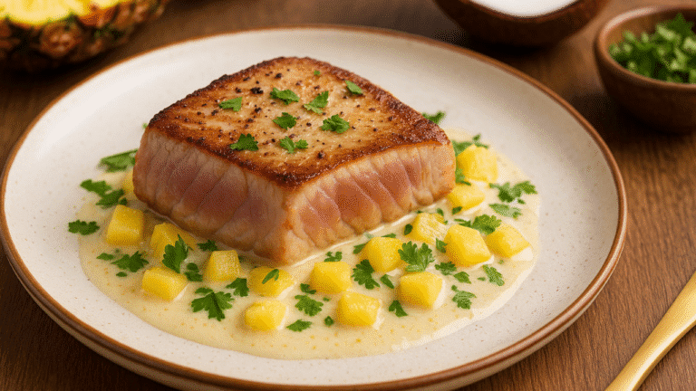 Aprenda um delicioso Atum St. Martin 🥥🍍🐟