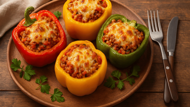 Como fazer um delicioso Pimentão recheado 😋
