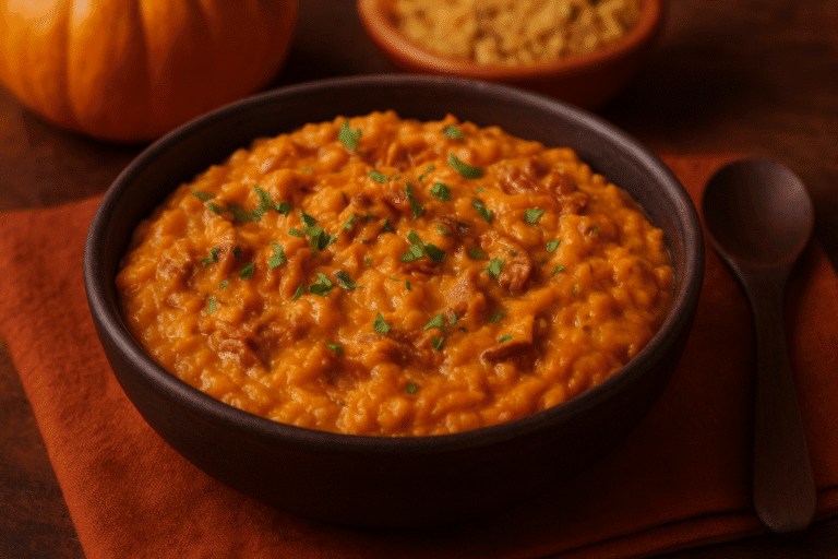 Nesse Halloween faça um delicioso Quibebe de Abóbora com Carne Seca 🎃