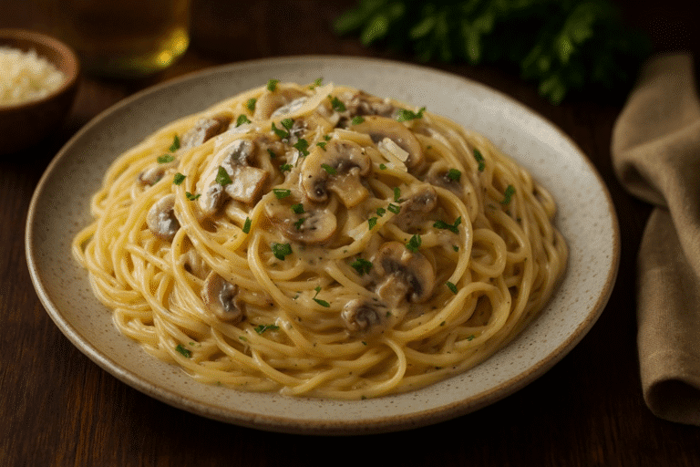 🍄 Aprenda uma Incrível Massa Capelli ao Molho Cremoso de Cogumelos