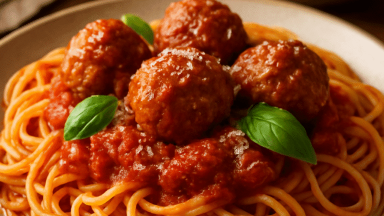 🍝 Como fazer um Spaghetti ao Molho Caseiro de Tomates e Almôndegas 🍅