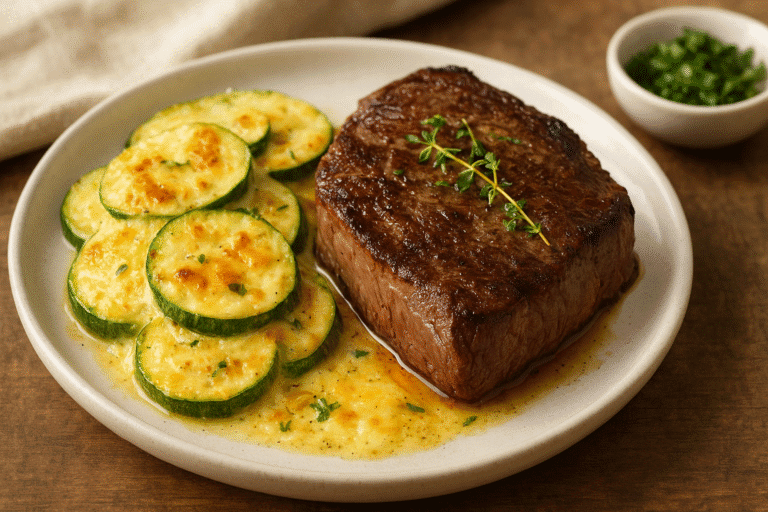 🥩 Como fazer um incrível Beef Ancho com Gratinado de Abobrinha 😋