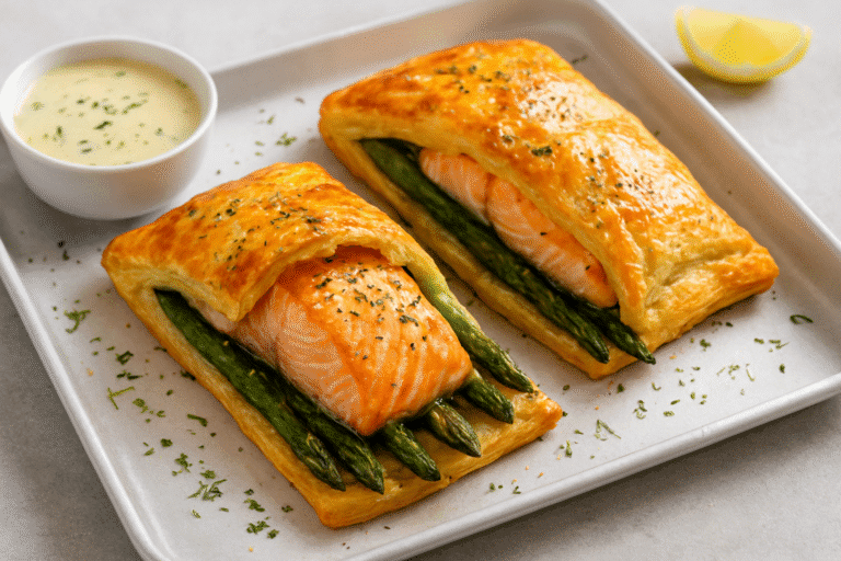 🐟✨ Como Fazer um Delicioso Salmão Folhado com Aspargos