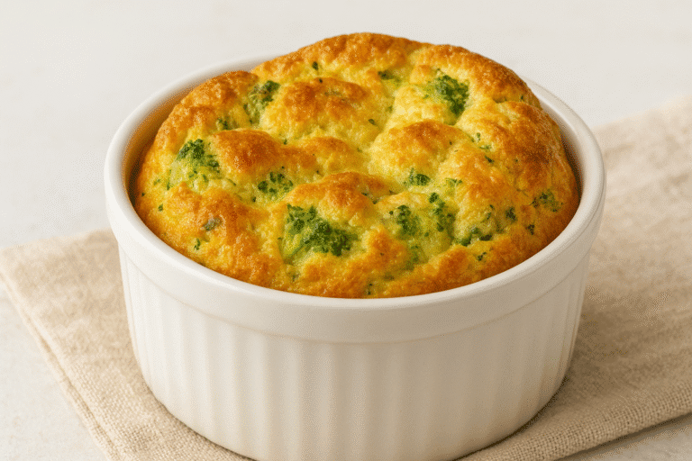 🍗🥦 Suflê de Frango com Brócolis: leve, cremoso e irresistível!