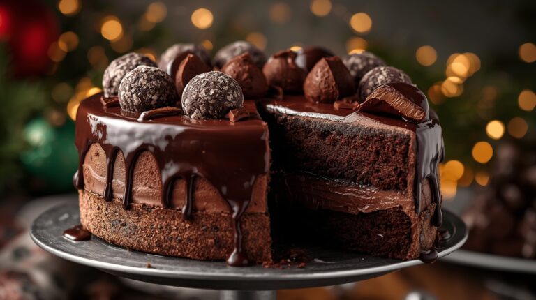 Bolo de Chocolate com Trufas 🍫🎅🏼
