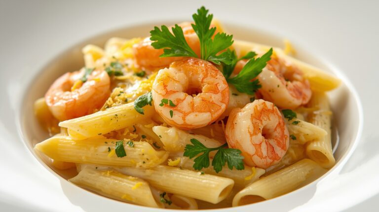 🍤🍋 Aprenda um delicioso Penne Rigate com Camarões ao Limone